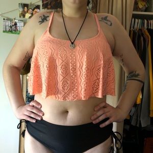 Light pink flowy bathing suit top